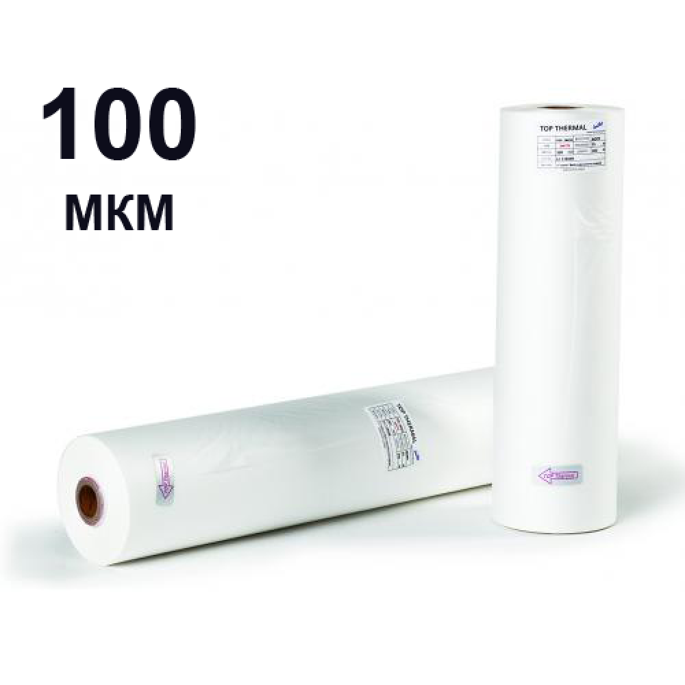 Рулонная пленка глянец 100 мкм (ширина 457 мм / длина рулона 100 м / диаметр втулки 25 мм)
